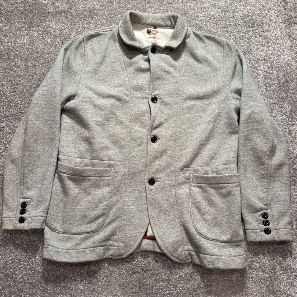 Todd Snyder Champion Blazer Mens Large Gray Cotton Sweatshirt Sport Coat Canada